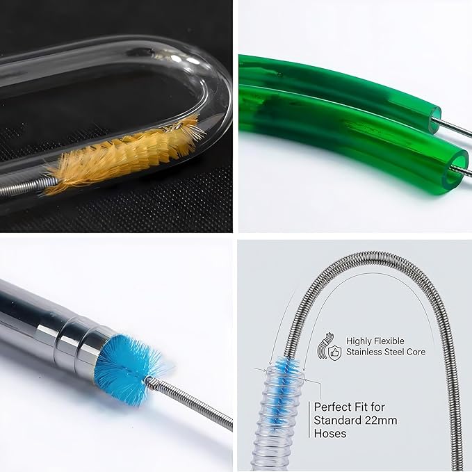 CPAP Tube Cleaning Brush - Flexible Stainless (6 Feet) Plus Handy Brush (10 Inches) fits Standard 22mm Diameter Tubing