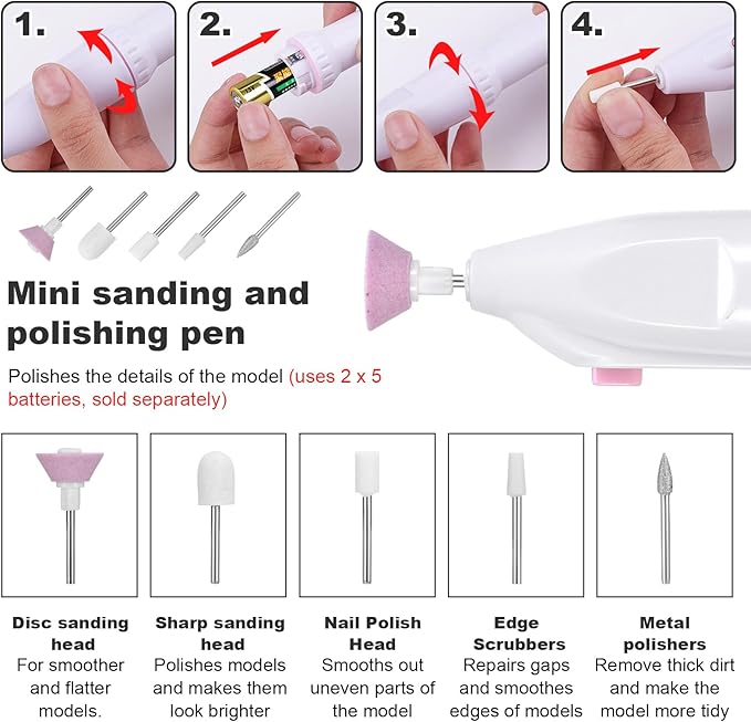 Fippy 101PCS Gundam Model Tools Kit, Hobby Building Tools Kit for Gundam Basic Model Assembling, Building and Repairing