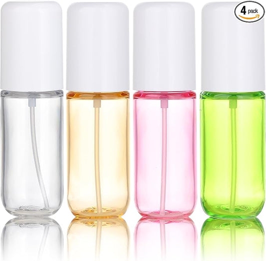 Small Spray Bottle Travel Size 4 Pack1.35oz/40ml Fine Mist Empty Mini Spray Bottles Refillable Plastic Travel Bottle Set for Traveling and Outgoing