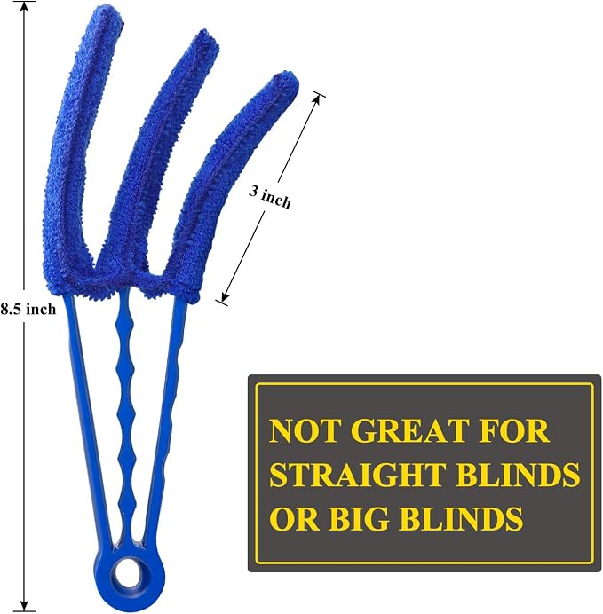 Hiware Window Blind Cleaner Duster Brush with 5 Microfiber Sleeves - Blind Cleaner Tools for Window Shutters Blind Air Conditioner Jalousie Dust