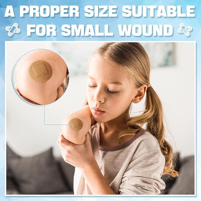 Weewooday 300 Pcs Multiplesizes Small Bandage for Face and Nose Bulk Flexible Fabric Adhesive Bandages for Wound Care and Hides Skin Spots Ideal Small Incisions