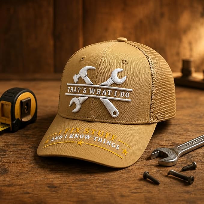 I Fix Stuff Funny Dad Hat,Gifts for Men Who Have Everything,Fathers Day Birthday Gift for Dad OR Husband