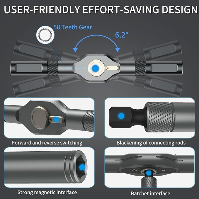 24 in 1 Magnetic Screwdriver Set, DIY Ratchet Screwdriver Set | Multifunctional Toolbox with Detachable Ratchet Handle, Portable Precision Repair Tool Kit for Furniture Computer Bicycle