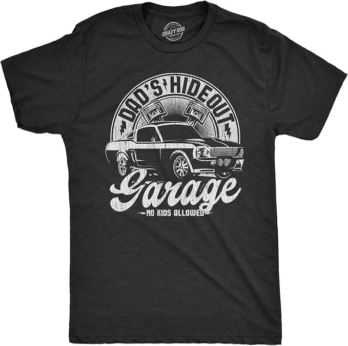 Funny Garage Dad T Shirts Mechanic Tees for Handy Dads that Can Fix It | Not a Drill, Still Plays with Blocks, Dad Tools, and More, Funny T Shirts, Dad Joke Apparel for Men, Cool Mechanic Short