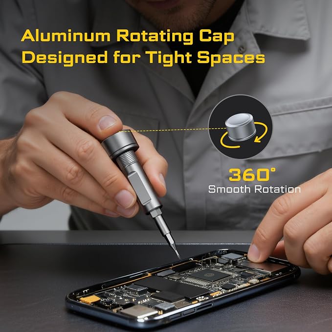 74 in 1 Magnetic Screwdriver Set, Ratchet Screwdriver Set | Detachable Allen Wrench T Handle & Storage Case, Gift for Men & Dad for Furniture, Electronics, Bicycle, DIY