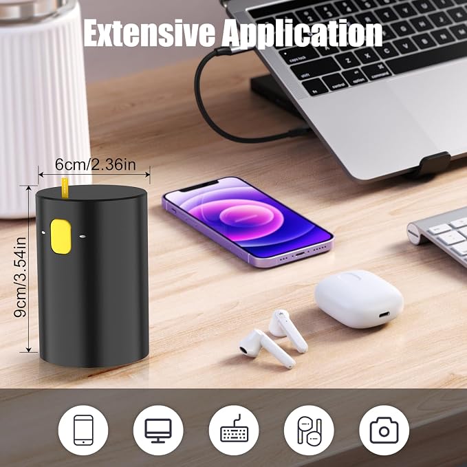 VICHYIE 20 in 1 Multifunctional Cleaner Kit for Electronic Devices (Black) | Keyboard Cleaning Brush, Headphones Cleaner Kit for AirPods, Multi-Tool for Cleaning Laptop, Earbuds, Camera, Cellphones