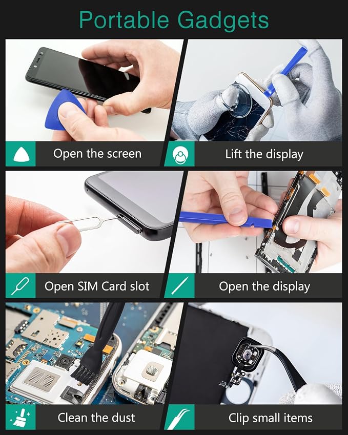 ORIA Small Precision Screwdriver Set, Mini Repair Tool Kit for Phone, PC, Computer, Laptop, Xbox, Switch, Glasses, Watch, Electronics, Household Tools with Torx Phillips Flat, 30 Magnetic Bits