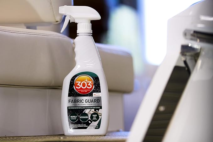 303 Marine Fabric Guard for Boat Covers & Canvas, 32 oz 6-Pack | Restores water and stain resistance on boat covers, canvas, and marine fabrics.