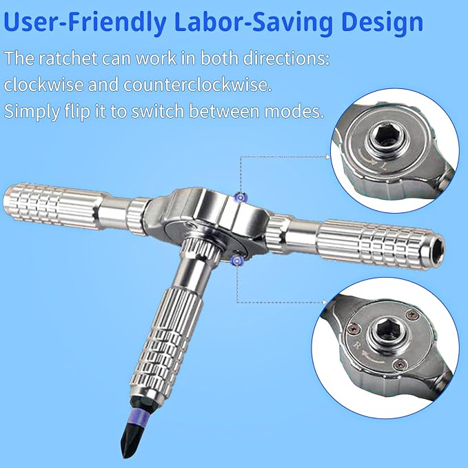 2026 New 42 in 1 Magnetic Screwdriver Set, DIY Ratchet Screwdriver Set with Detachable Handle, Portable Compact Repair Tool Kit for Furniture Laptop Electronicsv Bicycle