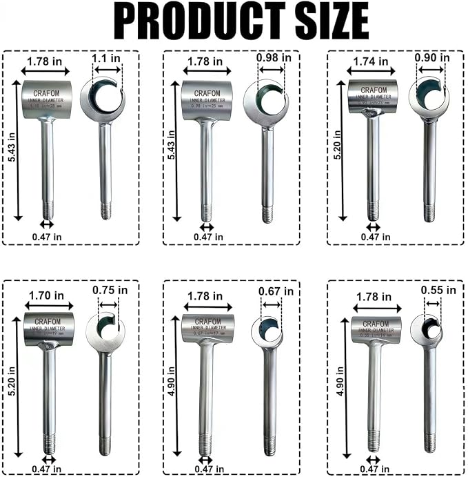 Door Hinge Adjustment Tool, 6 in 1 Toolkit Door Hinge Repair With Box,Hinge Adjuster Tool, Hinge Gap Adjustment Wrench Tool Set, Hinge Bender Tool, 6 Replaceable Heads Sagging Door Hinge