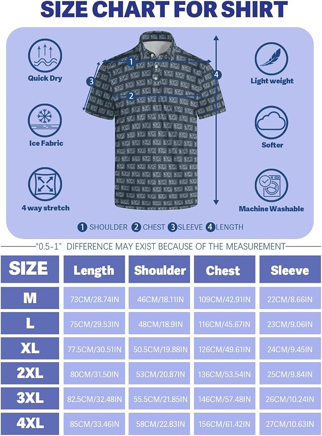 Polo Shirts for Men Moisture Wicking Mens Polo Shirts Patriotic Shirts for Men