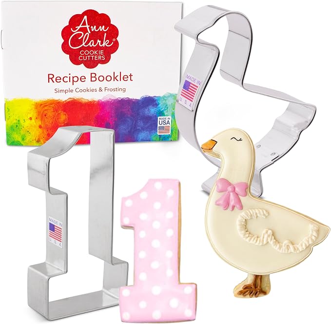 One Silly Goose Cookie Cutters 2-Pc. Set Made in the USA by Ann Clark, Goose, Number One/#1