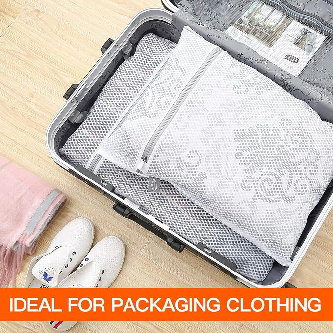 Lingerie Bag for Washing Delicates, Grey Laundry Bags for Delicates, 5Pcs | Bags to Wash Jeans, Coat, Sock, Cap, Shoe, Sneaker, Fine Mesh, Tumble Dryer Safe, for Men