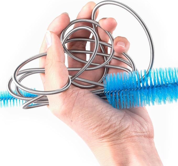 5p Dryer Vent&AC Drain Line Cleaner Brush,Multifunctional Pipe Cleaning | Dryer Vent, Flexible design for Sink, Shower Drain, Vacuum Hose, Hookah, P Trap & Snake Drain Unclogger