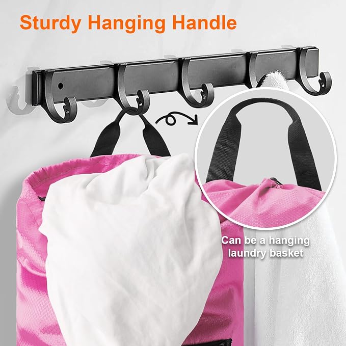 Laundry Bag Backpack Durable Laundry Bag with Shoulder Straps and Mesh Pockets Portable Laundry Hamper Dirty Clothes Bag for College, Travel, Laundromat, Apartment (Pink, 2 Pack)