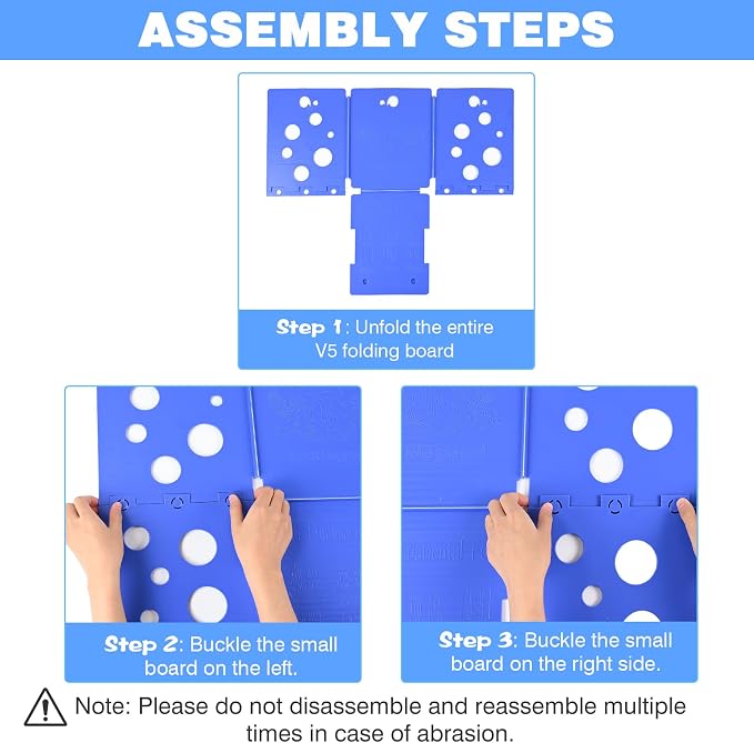 BoxLegend V5 Shirt Folder Clothes Folding Board t Shirt Folder Assemblable Clothes Folder Easy and Fast to fold Clothes Laundry Helper Assistant for Professional Laundry Folder Folding Tool, Blue