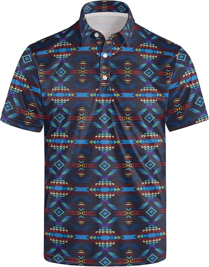 Polo Shirts for Men Moisture Wicking Mens Polo Shirts Patriotic Shirts for Men