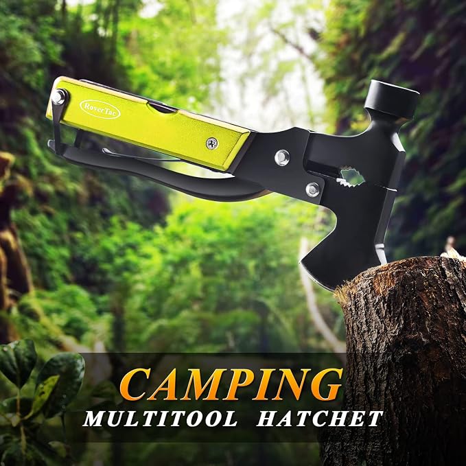 Christmas Gifts for Men Dad, RoverTac Multitool Axe for Mens Gifts, Gifts for Dad Husband Dad Boyfriend, Christmas Gifts Mens Stocking Stuffers-14 in 1 Multi Tool Axe Hatchet