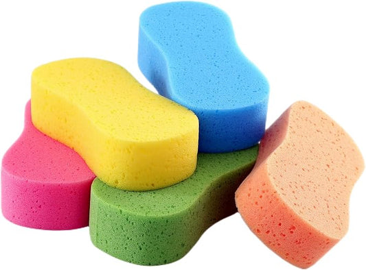 Car Wash Sponge, 5 Pack Extra Thick Large Colorful Cleaning Sponge | 8.7"X4.3"X2.4",Longer Lasting,No Scratch Surfaces,Multi-Purpose for Bathroom Kitchen Household