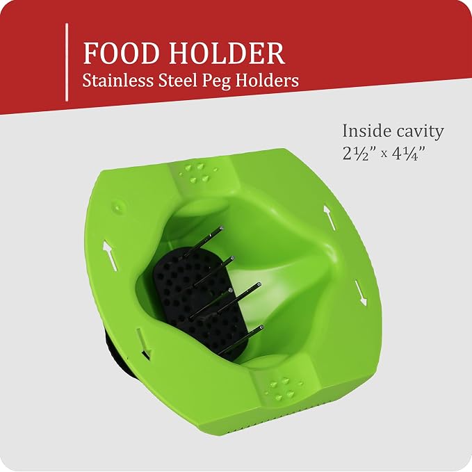 Borner by Reston Lloyd Food Safety Holder for Mandoline Slicers, Cutters & Graters, Protective Finger Guard for Safe Slicing & Grating, Made in Germany, Green