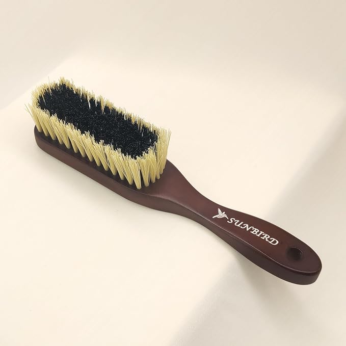 Clothing Brush & Lint Remover for Clothes | For Sweaters, Suits, Cashmere, Wool, Velvet, Suede Jackets, Pet Hair Removal, Natural Solid Wood Handle, Gentle Lint Brush