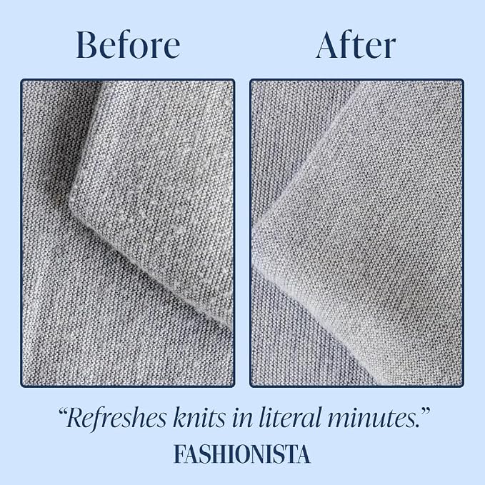 Nori Trim Fabric Shaver - Lint Remover for Clothes & Furniture - Navy | Couch pilling, sweater pill remover, clothes shaver with 6 precision blades, wireless and rechargeable