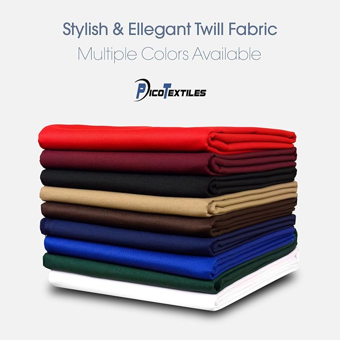 Pico Textiles 4 Yard Bolt Brown Poly Cotton Twill Fabric | 60" Wide, 65% Polyester / 35% Cotton, Medium Weight, Perfect for Pants, Jackets, Skirts and Work Uniforms, Sold by the Yard