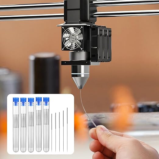 3D Printer Nozzle Cleaner Stainless Steel Needles, 50 Pcs | 0.2mm-0.4mm Stainless Steel Multi Sizes Clog Removal Tool Kit for Printer Head Cleaning Kit