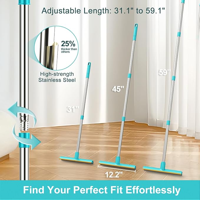 Carpet Rake for Pet Hair Removal (3 Pack), Fur Remover Broom, Long Handle | Remove Stubborn Pet Hair, Multi-Fabric Safe, Stainless Steel Handle, for Couch, Carpets, Cat Trees, Mats, Furniture, Pet Bed