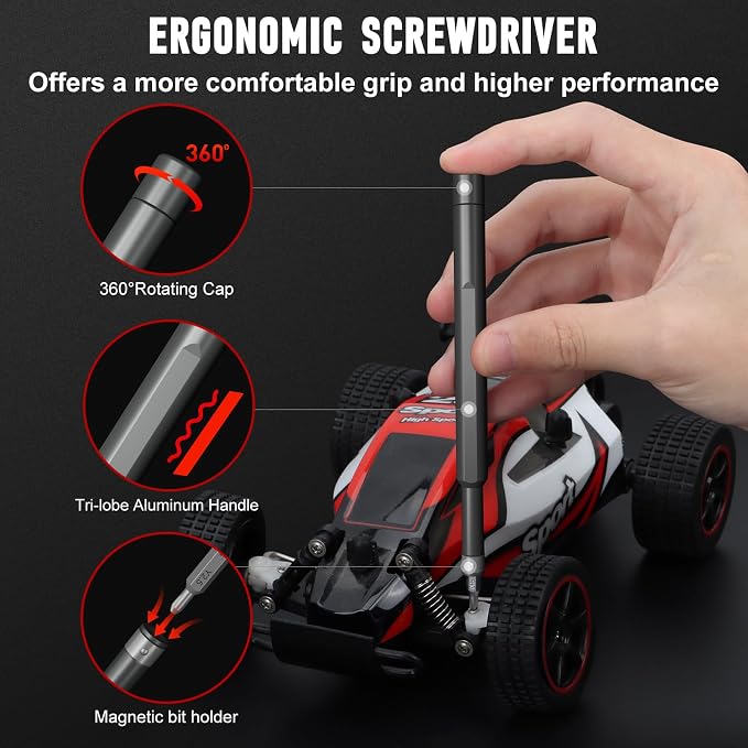 Precision Screwdriver Set for Electronic Repair 60 in 1 | Small Screwdriver Set, Magnetic Repair Tool Kit for Laptop, iPhone, Cell Phone, PC, MacBook, Computer, PS5, Glasses, Watch