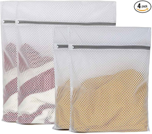 Mesh Laundry Bags for Delicates(2XL+2L), Laundry Bags Mesh Wash Bags, 125gsm Lingerie Bags