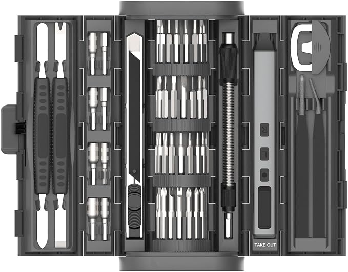 83 in 1 Electric Screwdriver Kit, Multi-Purpose Precision Repair Tool Set, Professional Magnetic Repair Tool Kit with 71 Bits for Computer, PC, Phone, Laptop,Drones, Watch, Xbox, PS5