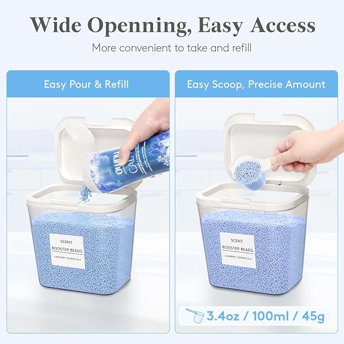 Lifewit Laundry Pods Container with Pop-up Lid, Coffee Pod K Cup Storage, Laundry Room Organization, Dryer Sheet Holder for Washing Powder Detergent, 2700 +4500+1800ml/0.5+0.72+1.2gal, 3PCS
