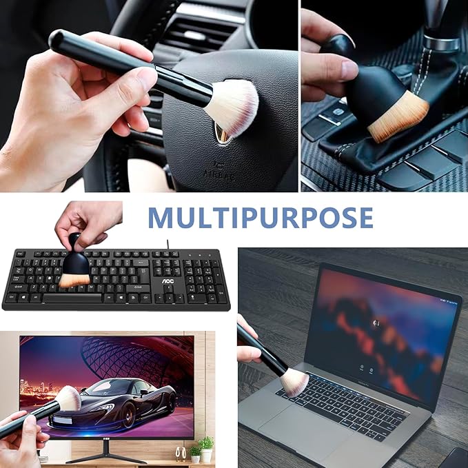 3 Pack Microfiber Duster, Small Dust Brushes, Feather Duster, Soft Fibers, Efficient Dust Removal, Cleaning Tool Perfect for Computers, Keyboards, Car Interior, Photo Frames, Digital Devices