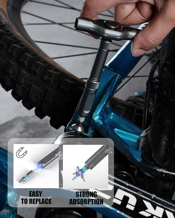 Ratchet Screwdriver Set, magnetic Screwdriver sets, S2 Steel Bits, DIY Combination Flexible Shaft, Suitable for Furniture Assembly, Precision Electrical Appliance Repair, Bicycle Tools