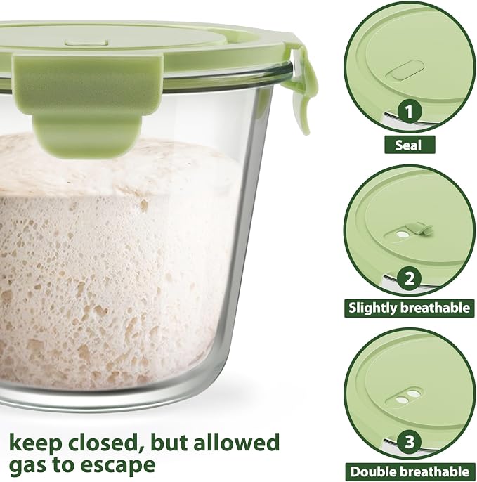 Freshmage 3Cup/23oz Glass Meal Prep Containers with Vented Lids, 6 PACK | Airtight丨Heat-Resistant丨BPA-Free丨Lunch Soup Leftover Food Storage丨Microwave Oven Dishwasher Freezer Safe丨Round