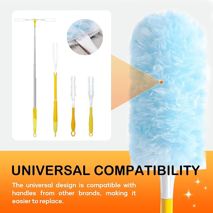 SetSail 25 Count Duster Refills Compatible with Swiffer Dusters, Blue | Compatible with Swiffer Dusters,Disposable Duster Refill,Multi Surface 360° Duster Cleaner,for Ceiling Fan, Blind, Furniture