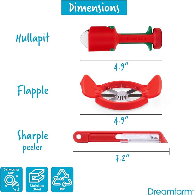 Dreamfarm Fruit Accessories Set - RedGreen, Set of 3