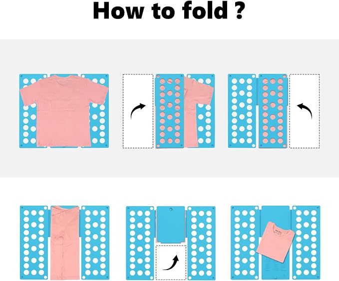 Kids Shirt Folding Board Perfect Size 15.75"x18.9" for Children | Space-Saving Design, Durable Material, Easy Storage Organizer