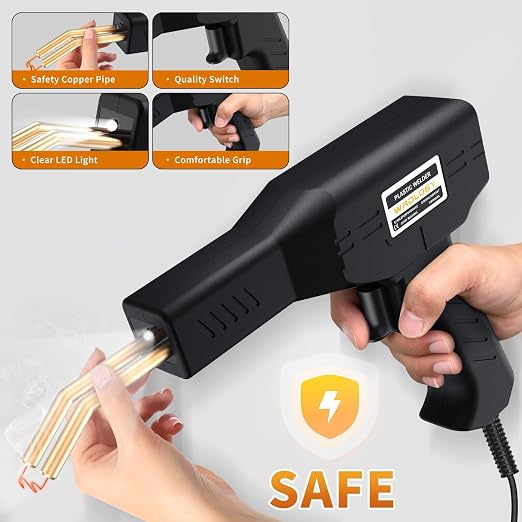 Plastic Welder Kit, 1200PCS Staples, Hot Stapler for Bumper Repair | 1200PCS Mixed Staples, Rust-Proof Stainless Steel, Portable Toolbox, Built-in LED, Ergonomic Grip, 5-Year Warranty, DIYers