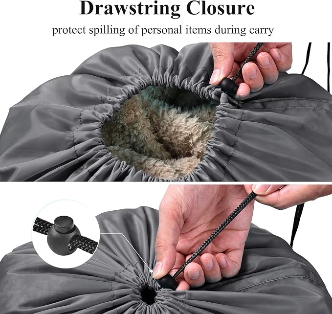 OTraki 2 Pack Laundry Bag Extra Large 28x45 Inch Drawstrings Laundry Hamper Liner Storage Bag XL Dirty Clothes Organizer Heavy Duty Laundry Bag Don't Drying, Melting 140-176℉ (Grey) | Drawstrings Laundry Hamper Liner Storage Bag XL Dirty Clothes Organi...