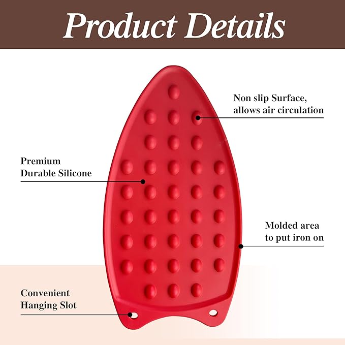 Savina Silicone Rest Pad for Ironing Board(2 Pack). Heat Resistant Pad, Thicker Version. Perfect Combination with Ironing Board and Mat.