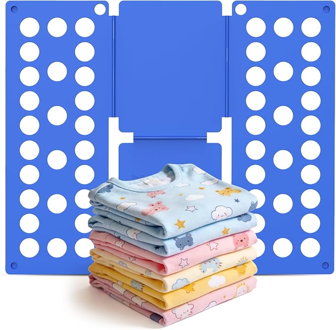 Kids Shirt Folding Board Perfect Size 15.75"x18.9" for Children Blue