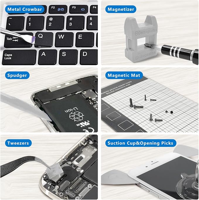 80 IN 1 Professional Computer Repair Tool Kit, Precision Screwdriver Set with 56 Bits, Magnetic Screwdriver Set for Laptop, PC, MacBook, Tablet, iPhone, PS4, Electronics, Gamer Tech Gifts for Men | Magnetic Screwdriver Set for Laptop, PC, MacBook, Tabl...