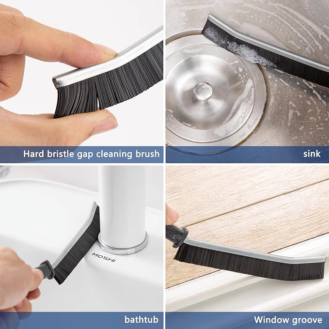 13Pcs Small Cleaning Brush, Hard Bristle Crevice Cleaning Brush, Long Handle Household Cleaning Tool Suitable for Cups, Bottles, Teapots, Corners, Sinks, Faucets, Toilets