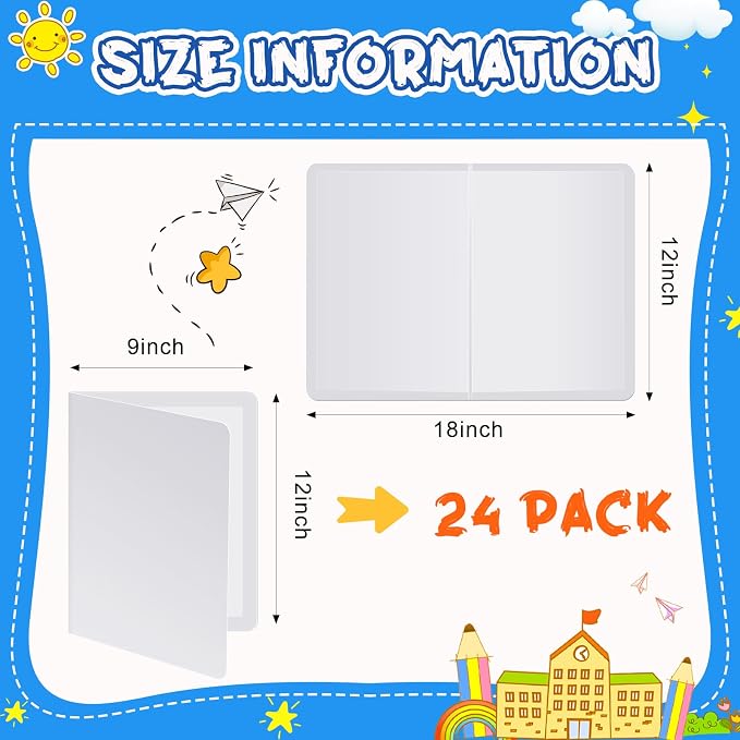 Motipuns 24 Pcs Folding Magnetic Dry Erase Activity Boards Foldable Magnetic Board Dry Erase Learning Project Scrum Folding Whiteboard for Students School Classroom