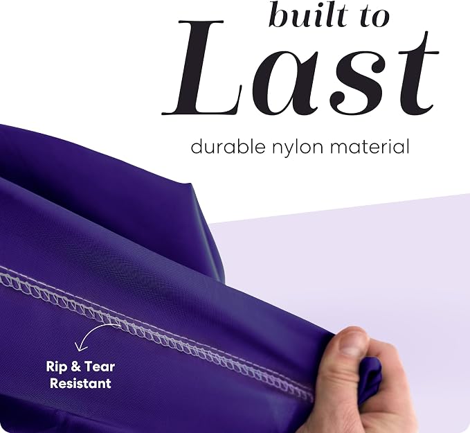 Handy Laundry Extra Large Heavy Duty Laundry Bag, 30" x 40" Nylon, Durable & Machine Washable, Locking Drawstring Closure, Fits Hamper or Basket, Travel & Dorm Room Essentials, Purple | 30"x40" XL Nylon Laundry Bag, Locking Drawstring, Machine Washable...