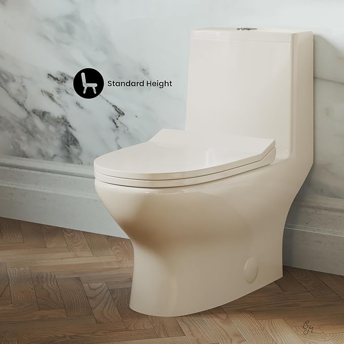Ivy One Piece Toilet Dual Vortex Flush 1.1/1.6 gpf in Bisque