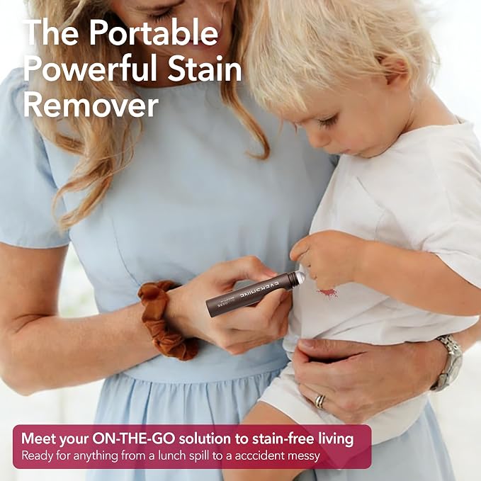 Instant Stain Remover Pen for Clothes, On-The-Go Stain Cleaner, Portable & Travel-Friendly Fabric Spot Cleaner, Effective Stains Removal for Food, Oil, Drink, Makeup & Grease