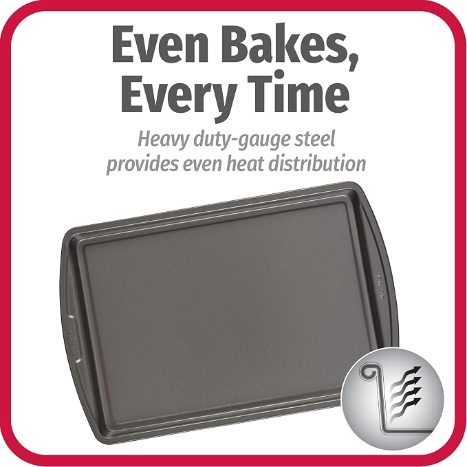 GoodCook Everyday Baking Sheet Set Nonstick Carbon Steel Standard-Sized Cookie Sheets for Even Baking, Bakeware Set Includes 3 Pans with Scratch-Resistant Finish, 13x9-Inch, Gray